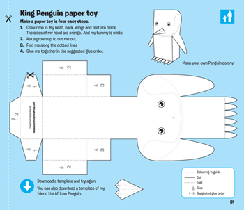 King Penguin Paper Toy